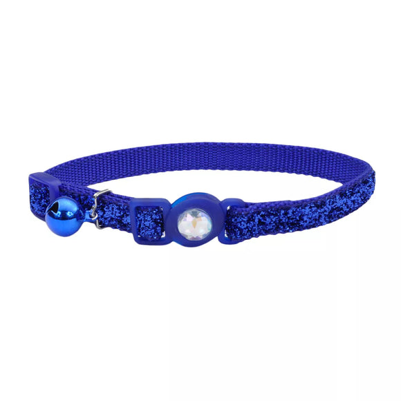 Coastal Pet Products Safe Cat Jeweled Buckle Adjustable Breakaway Cat Collar with Glitter Overlay