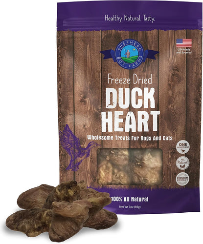 Shepherd Boy Freeze Dried Duck Hearts