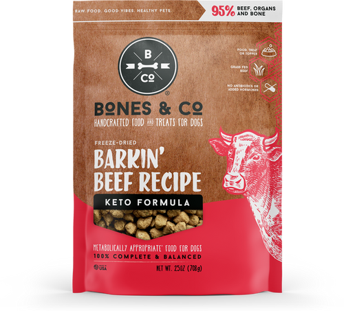 Bones & Co. Barkin' Beef Freeze-Dried Keto Formula Dog Food