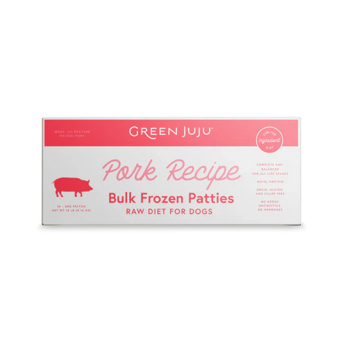 Green Juju Pork Recipe Frozen Patties & Sliders for Dogs