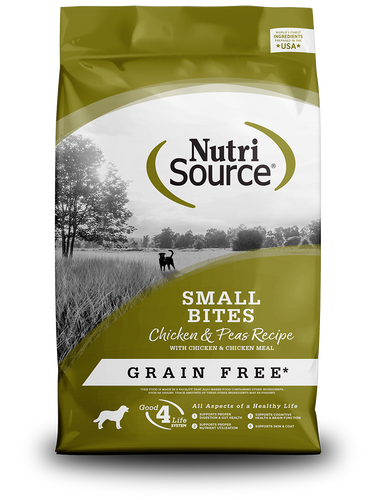 NutriSource® Grain Free Small Bites Chicken & Peas Recipe Dry Dog Food