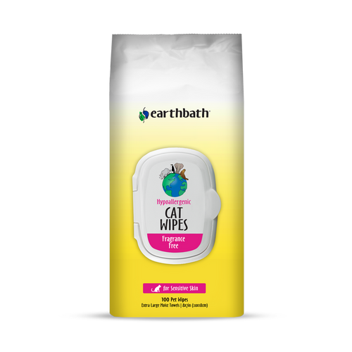 Earthbath Hypoallergenic Fragrance Free Grooming Cat Wipes