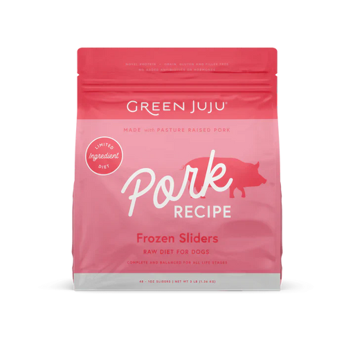 Green Juju Pork Recipe Frozen Patties & Sliders for Dogs