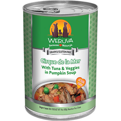 Weruva Cirque de la Mer with Tuna and Veggies in Pumkin Soup Canned Dog Food
