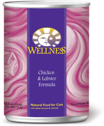 Wellness Complete Health Natural Grain Free Chicken and Lobster Pate Wet Canned Cat Food