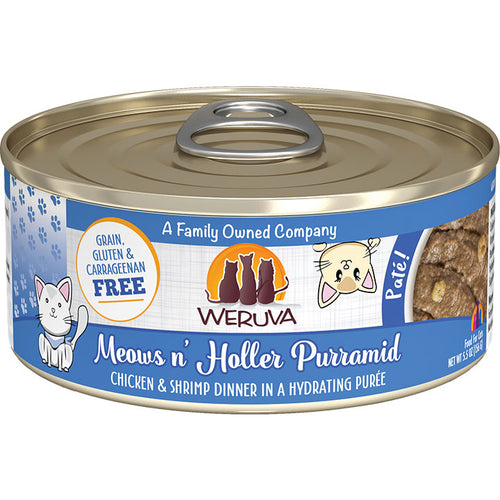 Weruva Classic Cat Paté, Meows n' Holler PurrAmid with Chicken & Shrimp