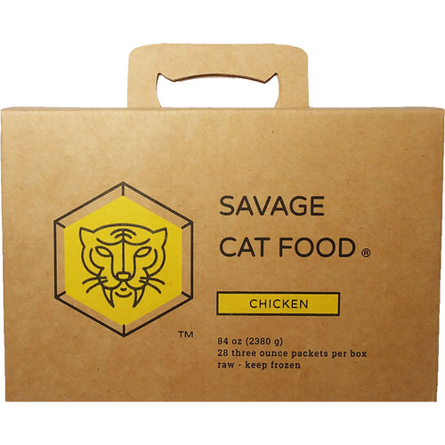 Savage Cat Food Chicken Box (Large - 28 ct of 3 oz pack (84 oz))