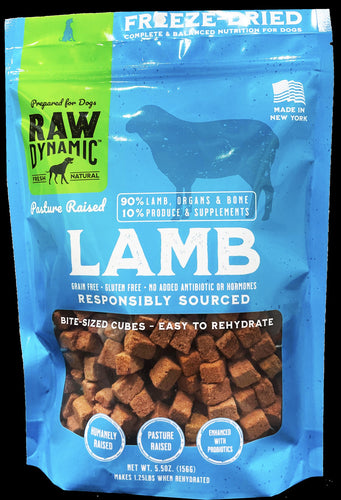 Raw Dynamic Freeze Dried Raw Lamb Fromula for Dogs