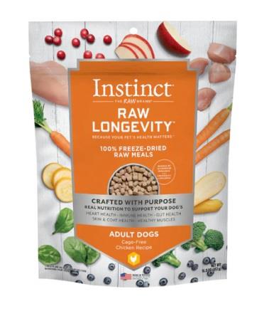 Instinct® Dog Food Raw Longevity 100% Freeze-Dried Raw Meals Cage-Free Chicken Recipe for Adult Dogs Adult Dogs