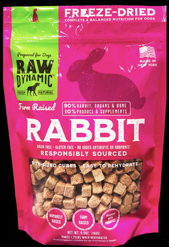 Raw Dynamic Freeze Dried Rabbit Formula Dog Food