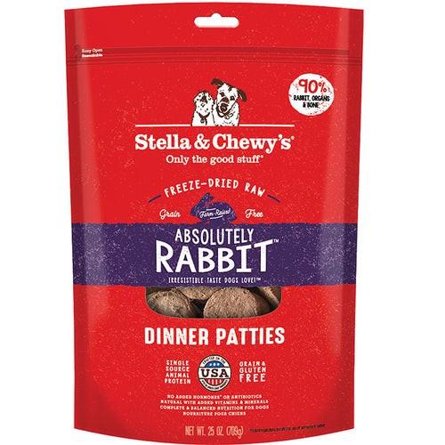 Stella & Chewy's Freeze-Dried Raw Dinner Patties For Dogs - Absolutely Rabbit Recipe