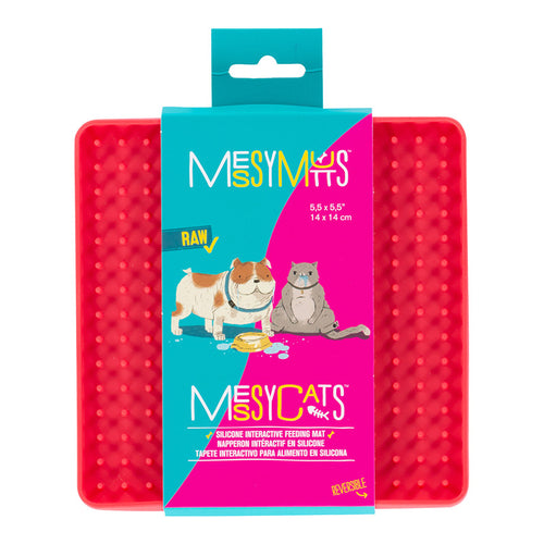 Messy Cats Interactive Feeding Mat (Red)