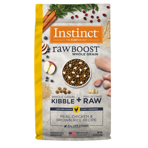 Nature's Variety Instinct Dog Food Raw Boost Whole Grain Real Chicken & Brown Rice Recipe Dry Dog Food