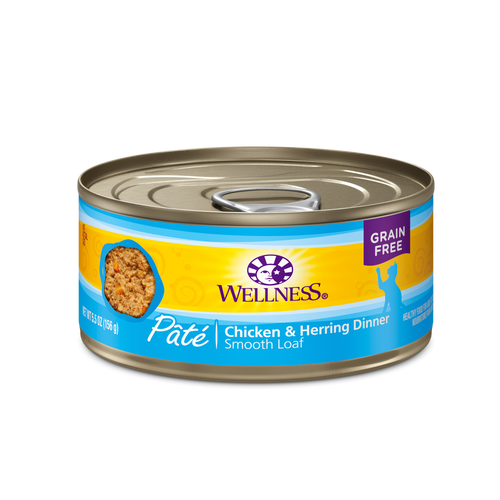 Wellness Complete Health Natural Grain Free Chicken and Herring Pate Wet Canned Cat Food