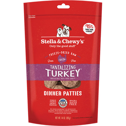 Stella & Chewy's Dog Freeze-Dried Raw Tantalizing Turkey Patties
