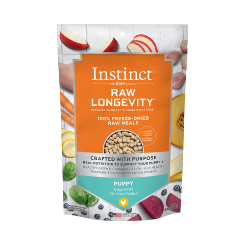 Instinct Raw Longevity 100% Freeze-Dried Raw Meals Cage-Free Chicken Recipe For Puppies