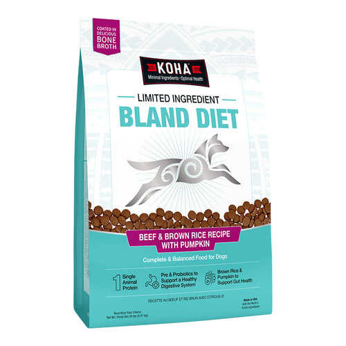Koha Limited Ingredient Dry Bland Diet Beef & Brown Rice Recipe with Pumpkin for Dogs