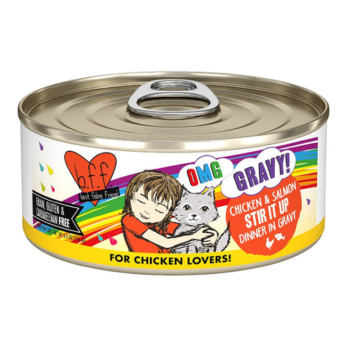 Weruva BFF OMG Gravy Chicken & Salmon Stir It Up Dinner in Gravy Cat Food