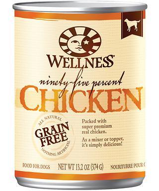 Wellness Natural Grain Free 95% Chicken Recipe Adult Wet Canned Dog Food