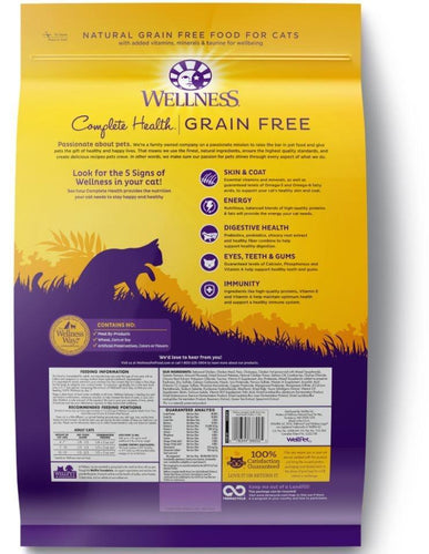 Wellness Complete Health Natural Adult Grain Free Deboned Chicken and Chicken Meal Dry Cat Food