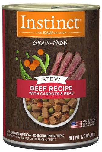 Nature's Variety Instinct Grain Free Stews Beef with Carrots and Peas Recipe Natural Canned Dog Food