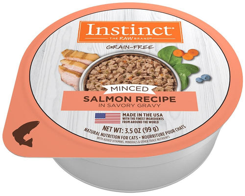 Nature's Variety Instinct Adult Grain Free Minced Recipe with Real Salmon Natural Cat food Cups