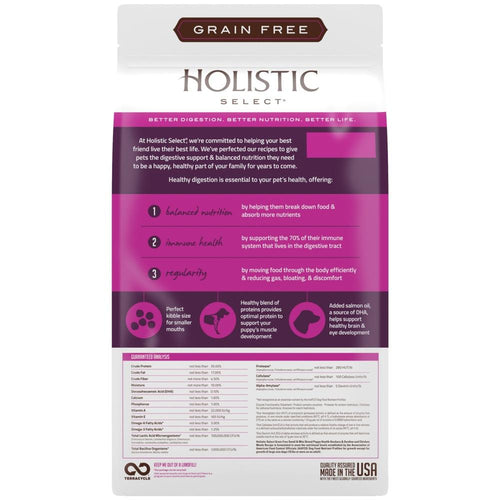 Holistic Select Natural Grain Free Small and Mini Breed Puppy Recipe Anchovy, Sardine, and Chicken Meal Dry Dog Food