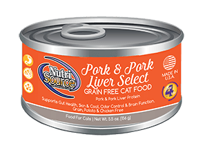 NutriSource Grain Free Pork & Pork Liver Select Canned Cat Food