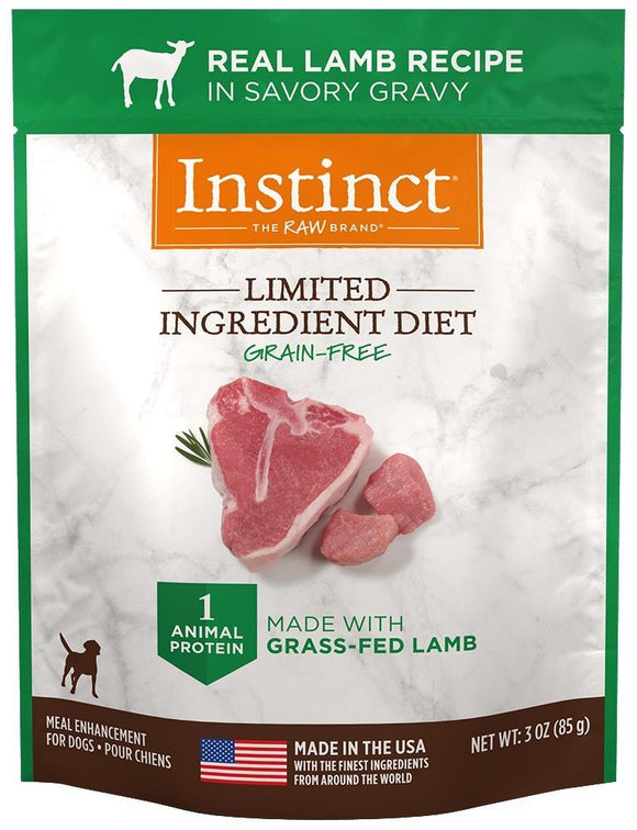 Instinct Limited Ingredient Diet Grain Free Lamb Recipe Wet Dog Food Topper Pouch