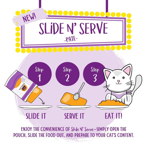 Weruva Slide N' Serve Grain Free The Newly Feds Beef & Salmon Dinner Wet Cat Food Pouch