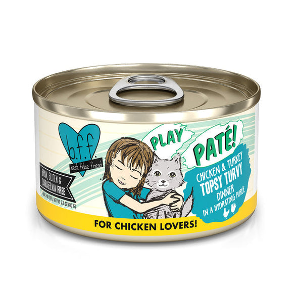 Weruva BFF PLAY Paté Chicken & Turkey Topsy Turvy Dinner in a Hydrating Purée Cat Food