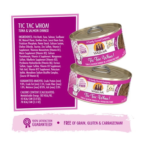 Weruva Classic Cat Paté, Tic Tac Whoa! With Tuna & Salmon