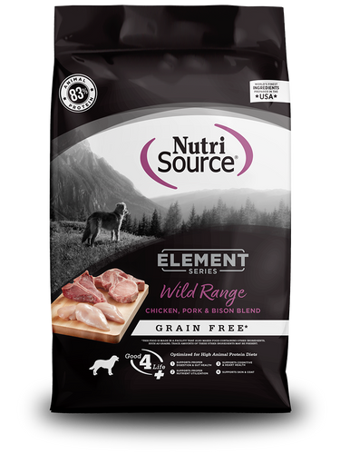 NutriSource® Wild Range Recipe Grain Free Chicken, Pork & Bison Blend Dog Food