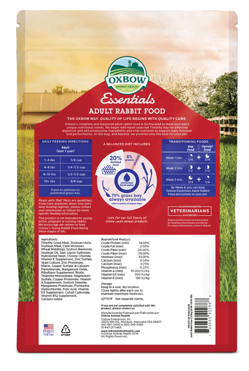 Oxbow Essentials - Adult Rabbit Food