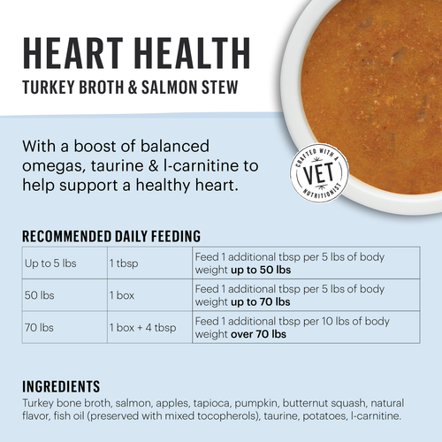 The Honest Kitchen Grain Free Functional Pour Over Heart Health - Turkey Broth & Salmon Stew