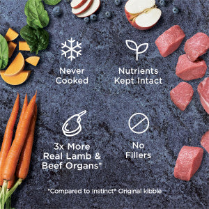 Instinct Raw Frozen Bites Grass-Fed Lamb Recipe Dog Food (5.4 lb)