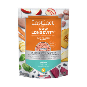 Instinct Raw Longevity Frozen Bites Cage-Free Chicken Recipe For Puppies